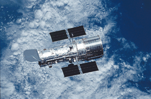 The launching of the Hubble Space Telescope