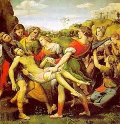 Commissioned to paint the "Deposition of Christ"