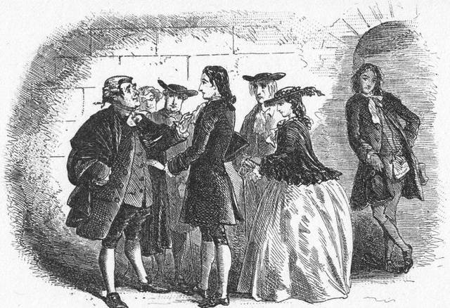 Charles Darnay tried and acquitted of treason at the Old Bailey court in London