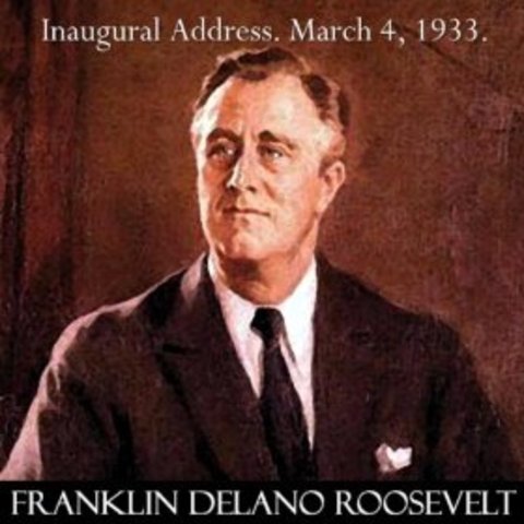 President Franklin D. Roosevelt is inaugurated for the first time