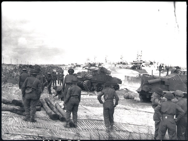 The canadians take over juno beach