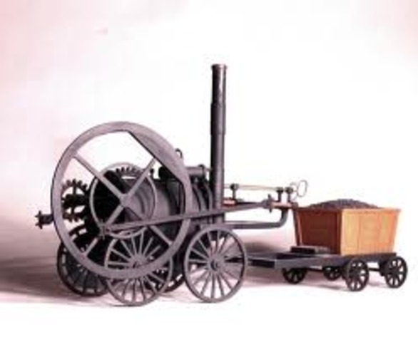 Trevithick vindt de stoomlocomotief uit
