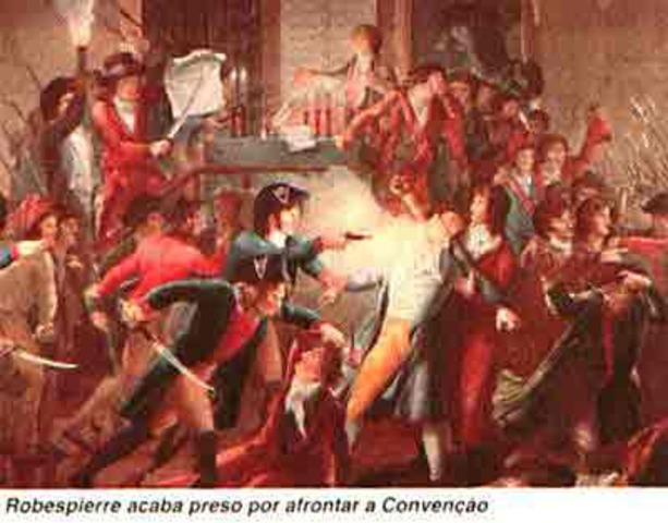 Robespierre e companheiros vão para a guilhotina
