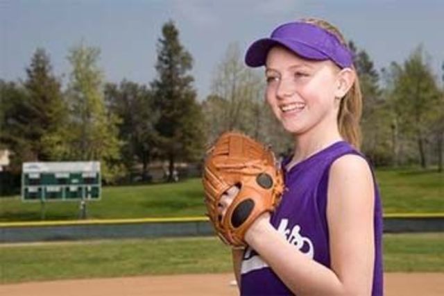 My first softball game in school