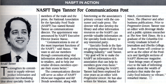 Ron Tanner Joins NASFT