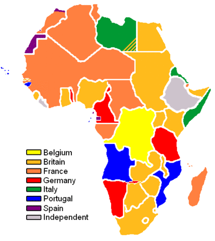The Europeans control nearly all of Africa