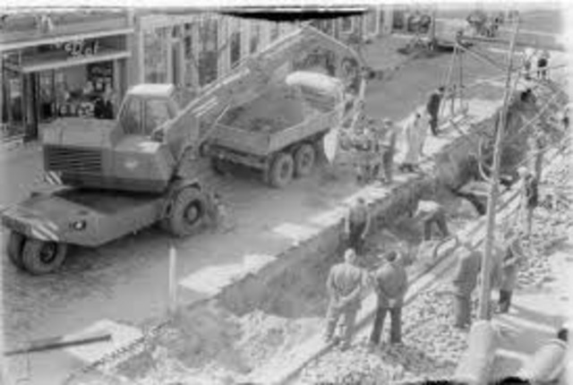 Aanleg riolering in Amsterdam