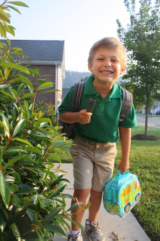 Parker's first day of kindergarten.