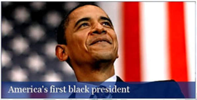 Obama becomes the 1st black president
