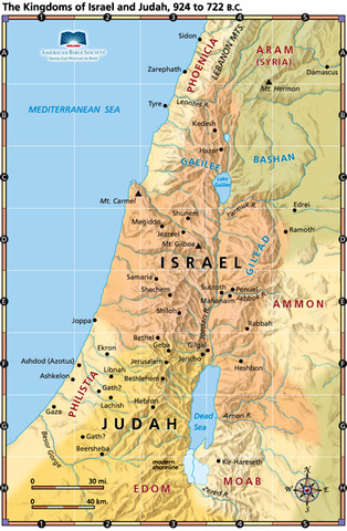 Solomon dies.  Judah and Isreal are seperate.