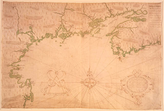 Champlain makes a map of Quebec