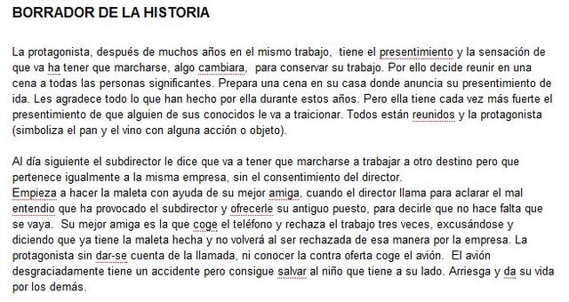 Borrador de la Historia
