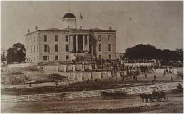 Capital is moved to Little Rock