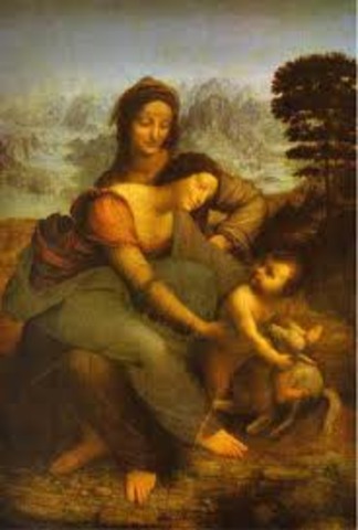 Leonardo begins painting the Virgin and Child with Saint Anne, a project that he only finishes after 10 years.