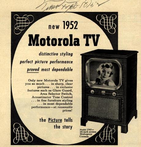 New 1952 Motorola TV