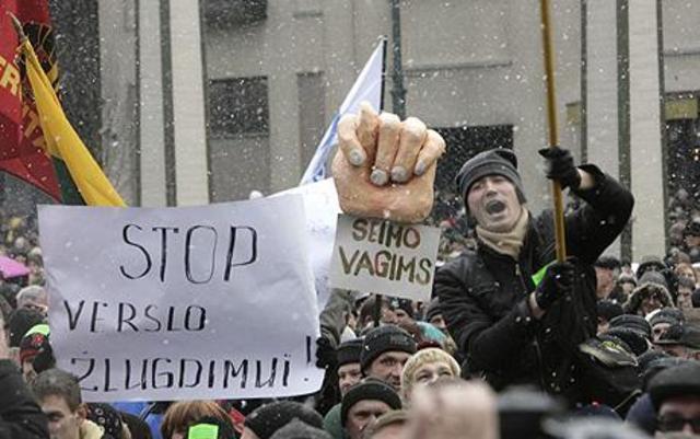 Lithuania and Latvia protests