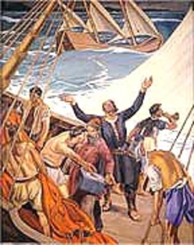 Dias sails around the tip of Africa