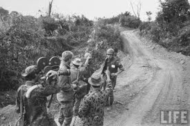 South Vietnam Troops (with American help) invade Laos