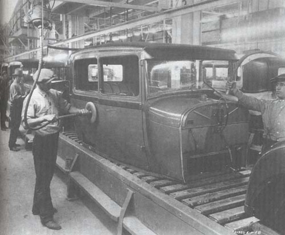 First Conveyor Belt Assembly Line