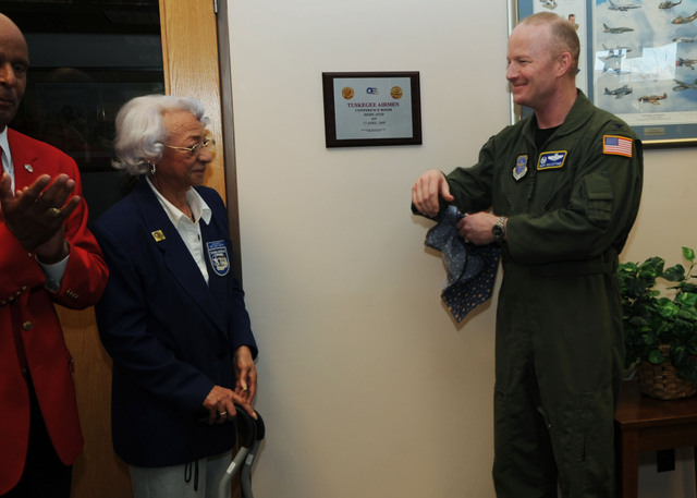 Tuskegee Airmen Conf Rm Dedication at Scott AFB's Library