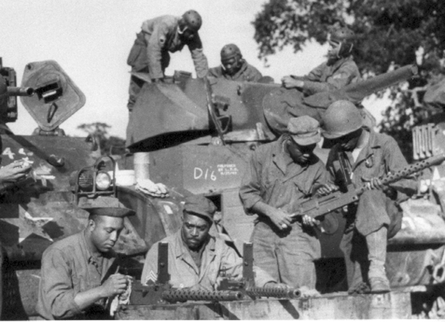 African Americans enter combat