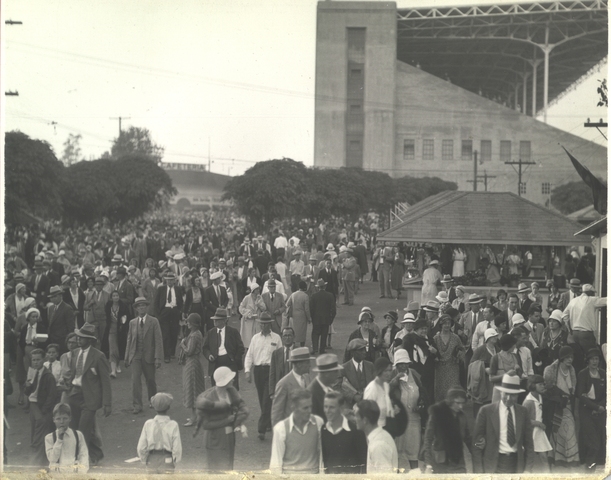 New Concrete and Steel Grandstand Was Built