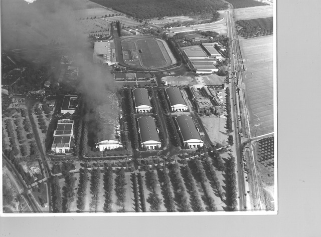Fire swept Agricultural Building and U.S. Army Regiments Arrive