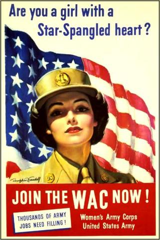 Women Army Corps [WAC] and Women Accepted for Volunteer Emergency Services [WAVES] are established