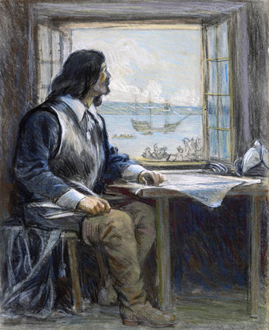 Young Champlain sails and navigates with his uncle, in the Caribbean