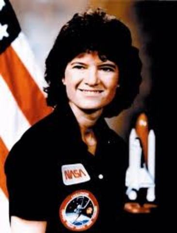 Sally Ride becomes the first American woman in space