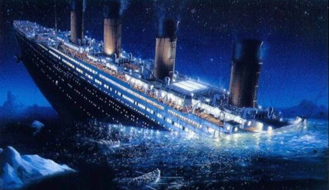 Titanic Struck Iceberg