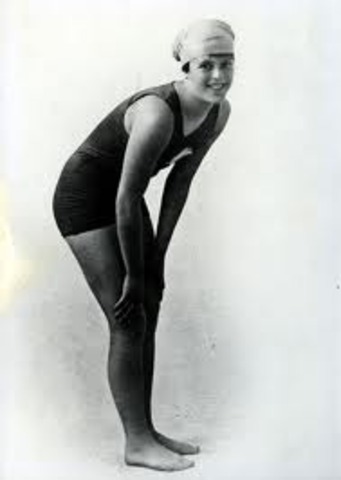 Female swimmers become the first American women to achieve full Olympic status.