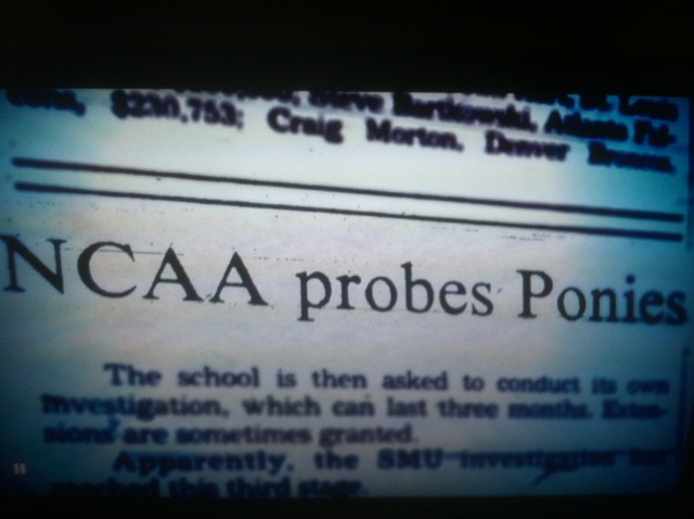 NCAA begins to investigate SMU football.