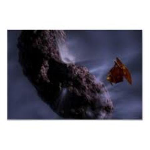 First impact with a comet