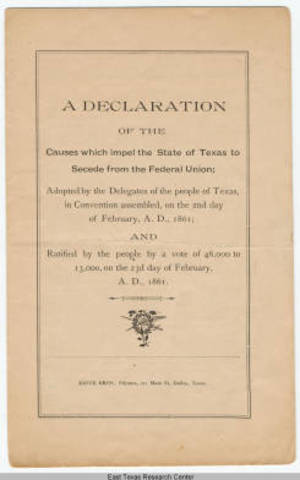 Texas Declares Secession