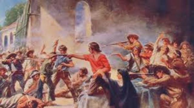 The rebel army captured the granary.