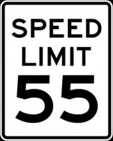 •	National speed limit 55