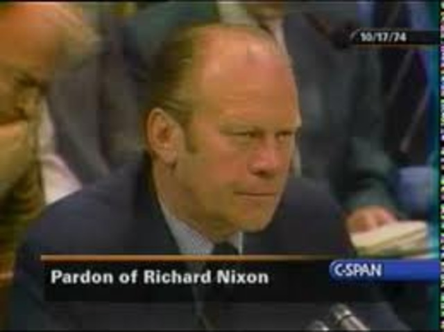 Ford pardons Nixon