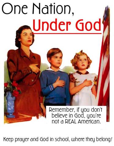 President Eisenhower and Congress add the words “Under God” to the Pledge of Allegiance.