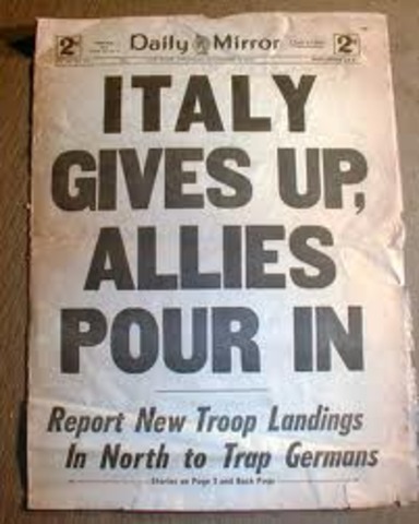 Italy surrenders to the allies
