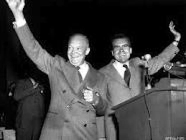 Dwight D. Eisenhower is elected  president