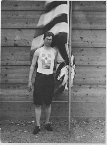 WInner of the first Olympic Long Jump Competition