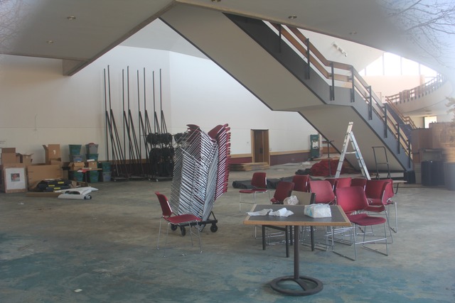 Hancher Auditorium still damaged