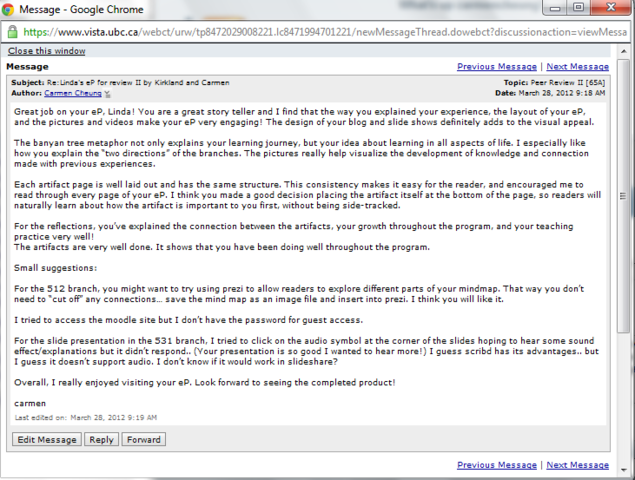 Inspired by peer's work