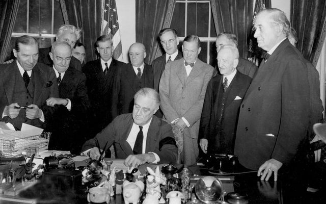 US declares war on Japan