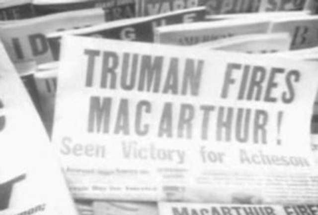 Truman fires General MacArthur