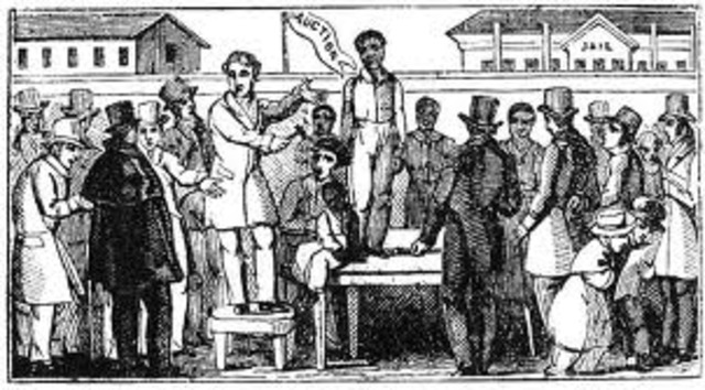 The Start of Selling Slaves at Auction