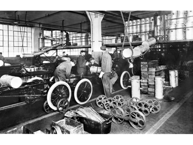 Model T and assembly line
