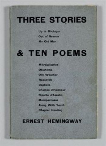 Hemingway Publishes his first Book