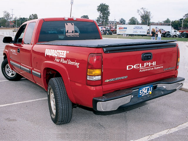 Quadrasteer four-wheel steering appears on Chevrolet and GMC full-sized pickup trucks.